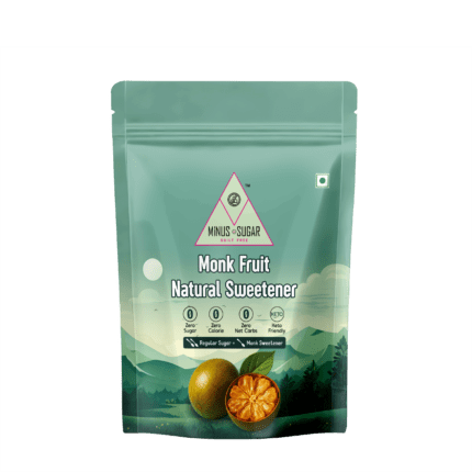 Monk Fruit Natural Sweetener - 200 gms ( 1 spoon Monk fruit Sweetner = Normal sugar 2 spoons )